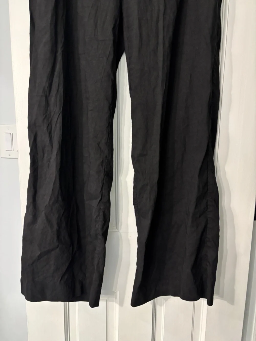 Babaton Aritzia Maritza High-Rise Wide-Leg Linen Pants - Black - Size 6
